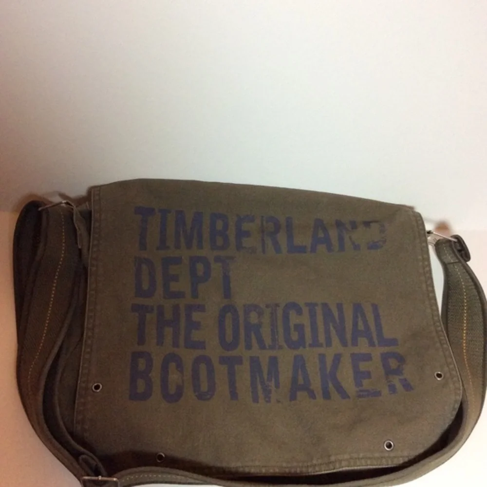 Timberland Mens Canvas Messenger Bag Army Green